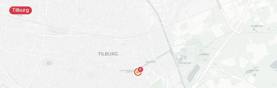 Kaart van Letselongeval Antoon van Rijenplein, Tilburg