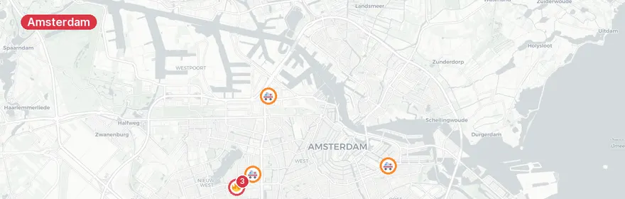 Kaart van Verkeersongeval Pieter Calandlaan Amsterdam