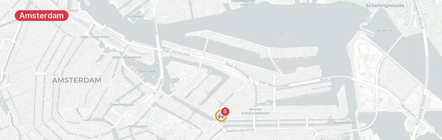 Kaart van Reanimatie Czaar Peterstraat Amsterdam