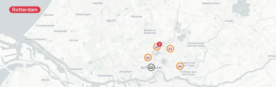 Kaart van Medische noodoproepen Visvreugdstraat Rotterdam