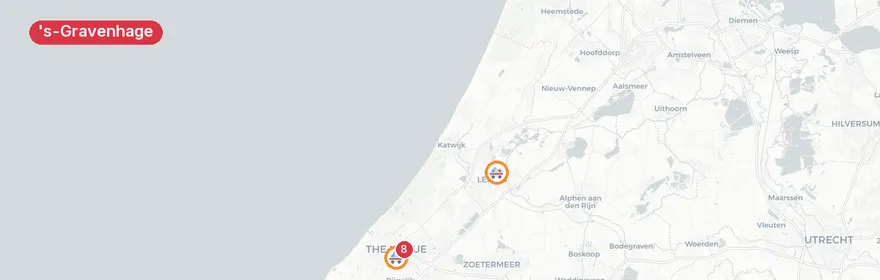 Kaart van Verkeersongeval Moerweg-Troelstrakade, Den Haag
