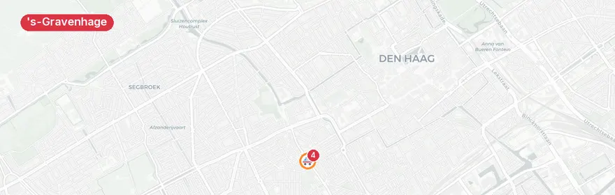 Kaart van Meerdere A1-meldingen Ter Heijdestraat, Den Haag