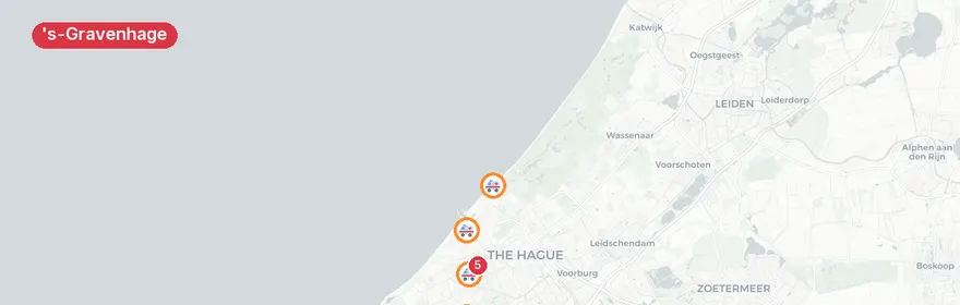 Kaart van Reanimatie Moerbeiplein, Den Haag