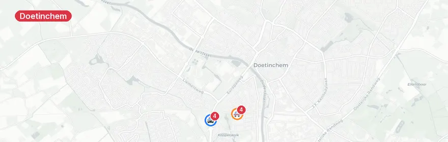 Kaart van Spoorwegongeval Europaweg Doetinchem