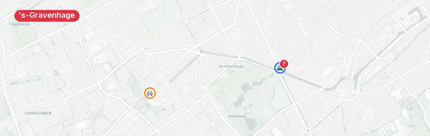 Kaart van Verkeersongeval Veluweplein, Den Haag
