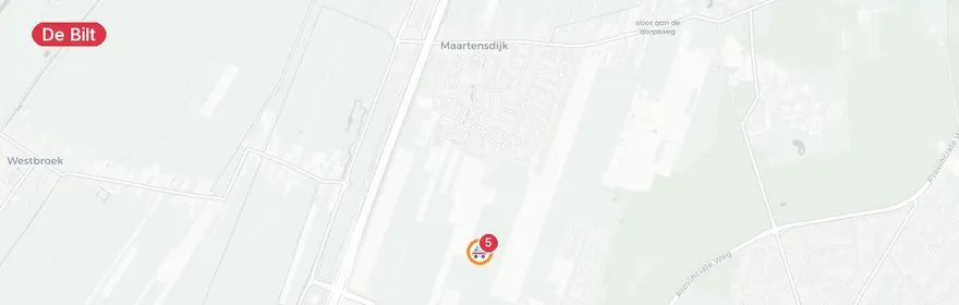Kaart van Meerdere ambulancemeldingen en aanrijding in De Bilt