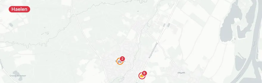 Kaart van Aanrijding met letsel Roermondseweg Haelen