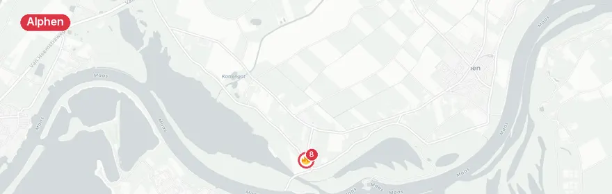 Kaart van Woningbrand Geerweg Alphen
