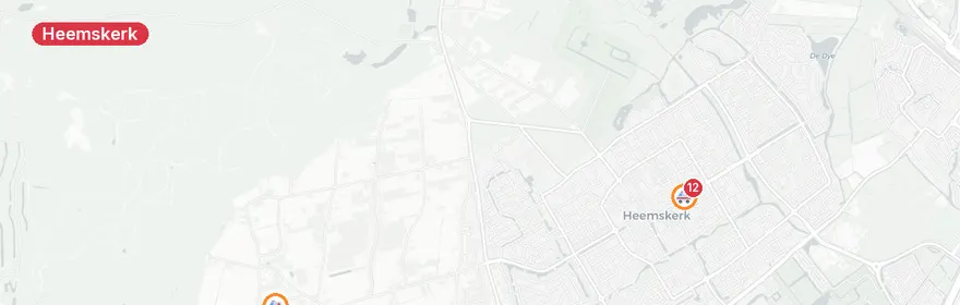 Kaart van Reanimatie Maerelaan Heemskerk, traumahelikopter ingezet