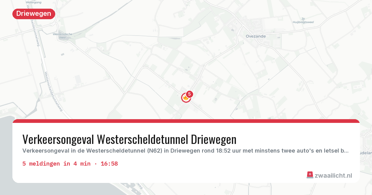 Kaart van de activiteitspiek bij Driewegen