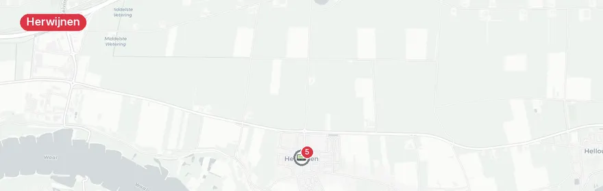 Kaart van Aanrijding met letsel op A15 Herwijnen