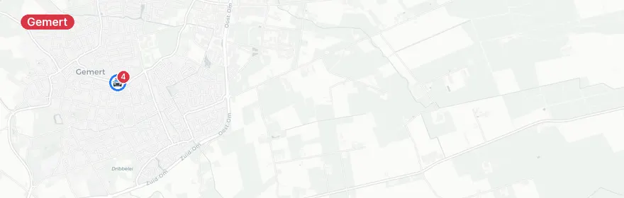 Kaart van Scooterrijder gewond bij aanrijding Sint-Annastraat Gemert