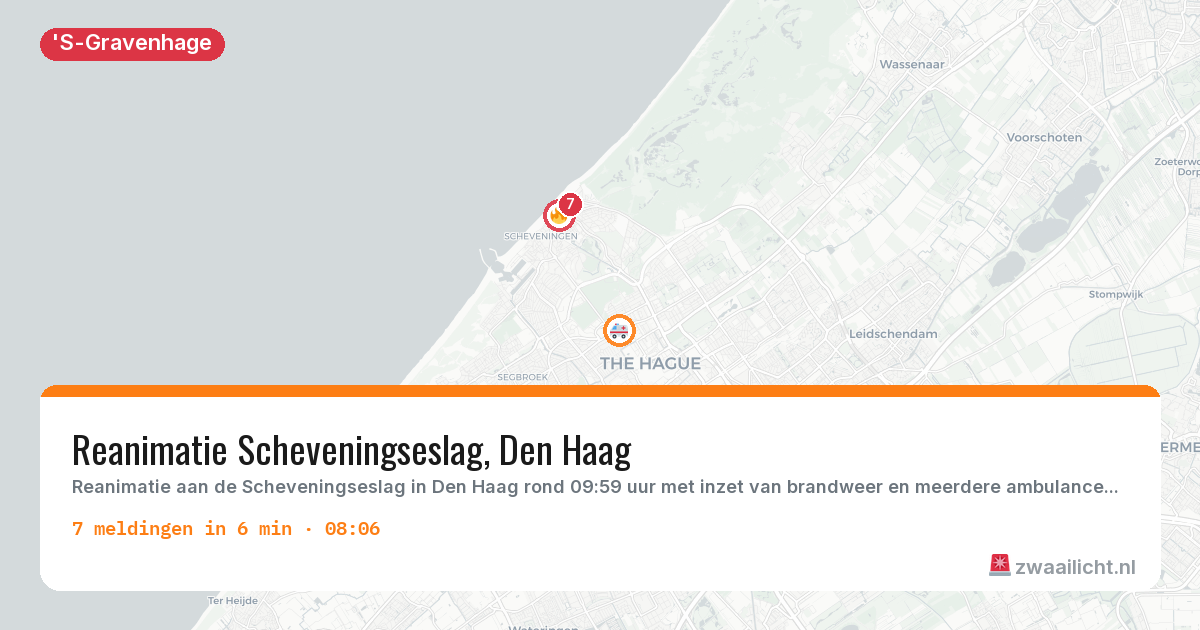Kaart van de activiteitspiek bij 'S-Gravenhage
