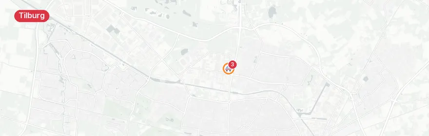 Kaart van Schoorsteenbrand Professor Gimbrerelaan Tilburg