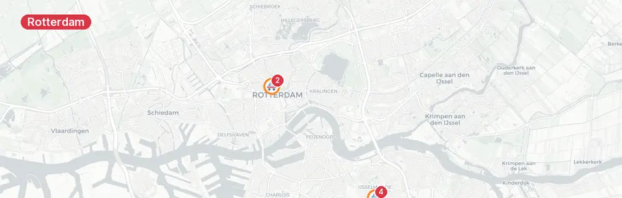 Kaart van Medische noodtoestand Heindijk Rotterdam