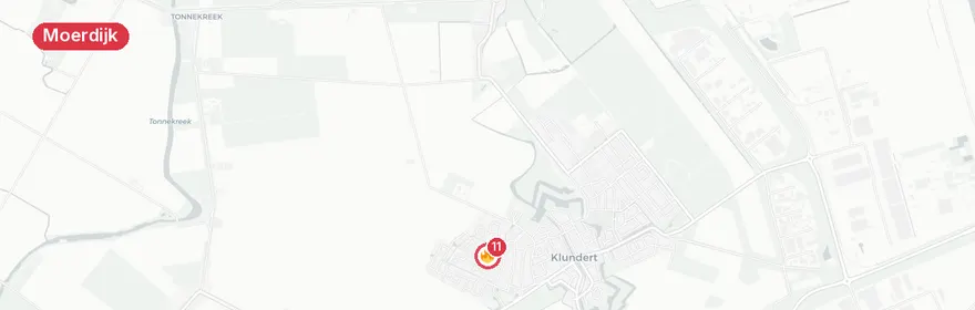 Kaart van Ernstig ongeluk A17 Moerdijk: twee auto's en vrachtwagen