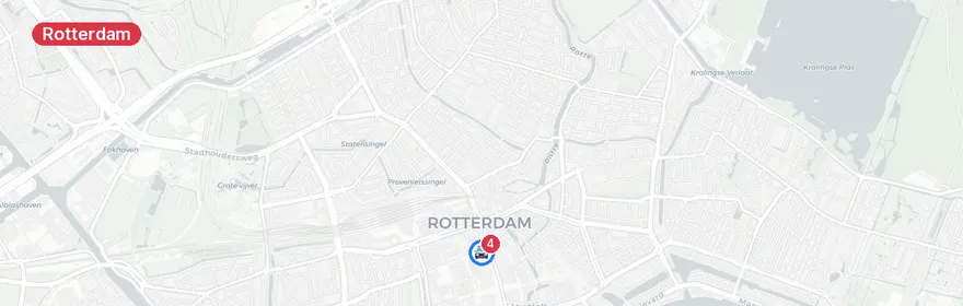 Kaart van Steekpartij Stadhuisplein Rotterdam