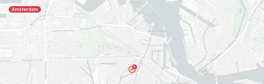 Kaart van Verkeersongeval Tweede Nassaustraat Amsterdam