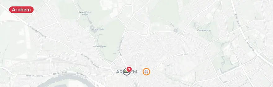 Kaart van Verkeersongeval A50 bij Grijsoord Arnhem