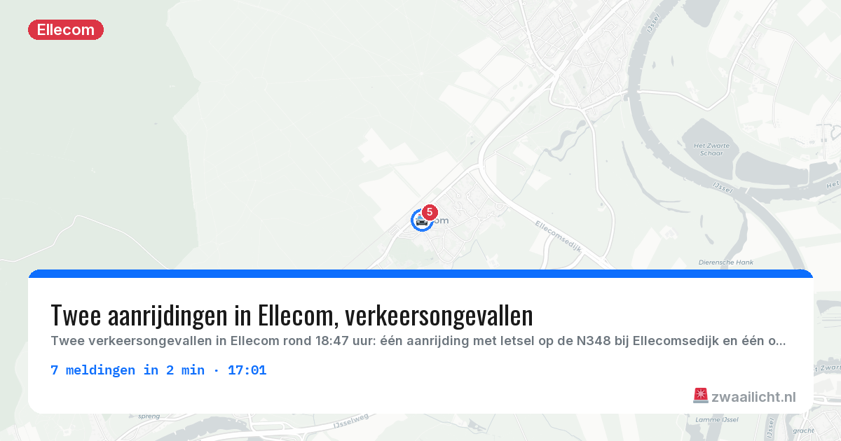 Kaart van de activiteitspiek bij Ellecom