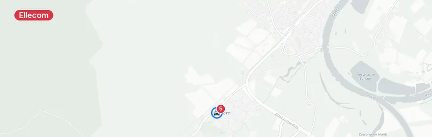 Kaart van Twee aanrijdingen in Ellecom, verkeersongevallen