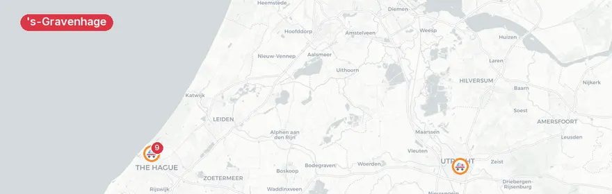 Kaart van Meerdere ambulances ingezet 's-Gravenhage