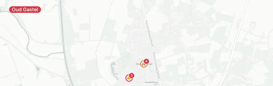 Kaart van Verkeersongeval met letsel Kruidenlaan Oud Gastel