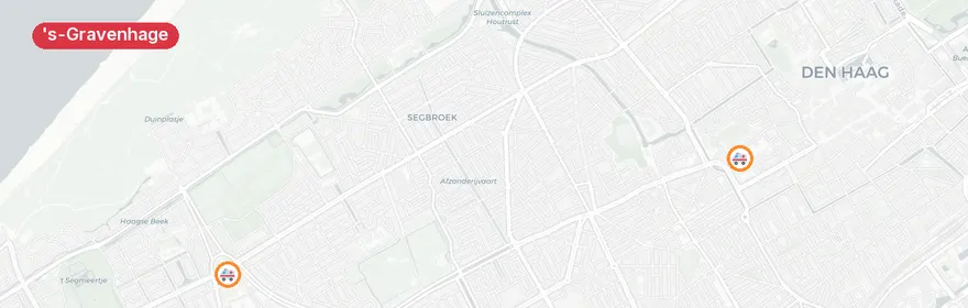 Kaart van Verkeersongeval Hoefkade, 's-Gravenhage