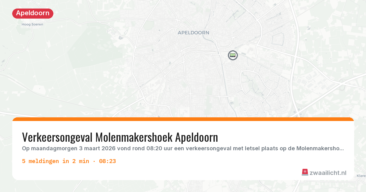Kaart van de activiteitspiek bij Apeldoorn