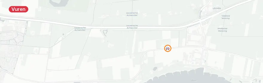 Kaart van Motorrijder overleden na aanrijding N830 Vuren