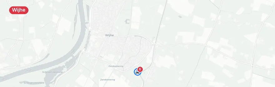 Kaart van Frontale botsing N337 Wijhe – één dode, meerdere gewonden