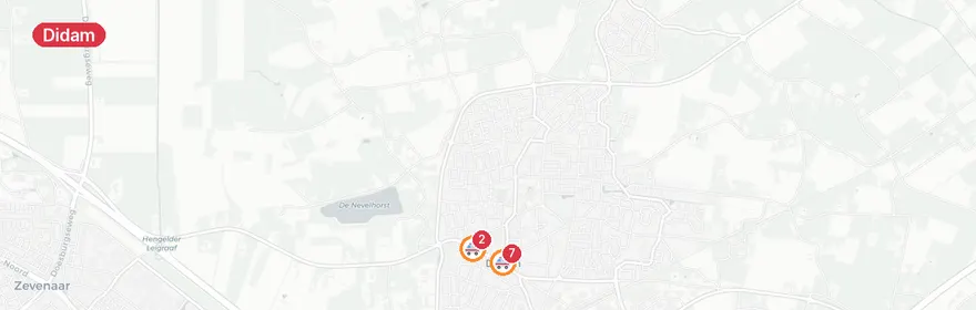 Kaart van Reanimatie Wilhelminastraat Didam, traumahelikopter ingezet