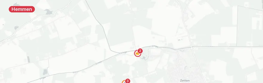 Kaart van Brand op Veldstraat in Hemmen