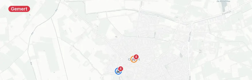 Kaart van Man zwaargewond bij steekpartij Hofgoed Gemert