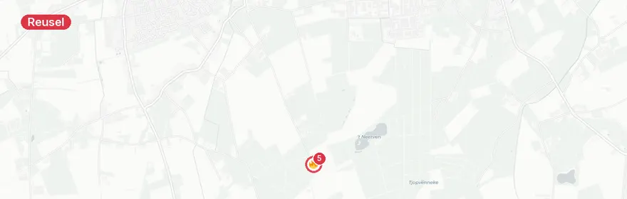 Kaart van Voertuigbrand Hamelendijk Reusel