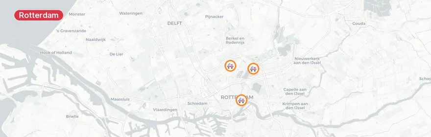 Kaart van Reanimatie Schakelpad Hoogvliet Rotterdam