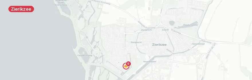 Kaart van Uitslaande woningbrand Watersnipstraat Zierikzee