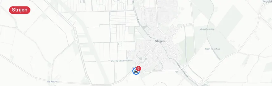 Kaart van Dodelijk verkeersongeval Weelsedijk Strijen