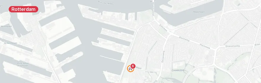 Kaart van Reanimatie Schulpweg Rotterdam, traumahelikopter ingezet