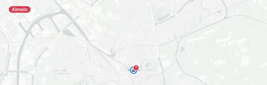 Kaart van Dodelijk verkeersongeval N36 Almelo