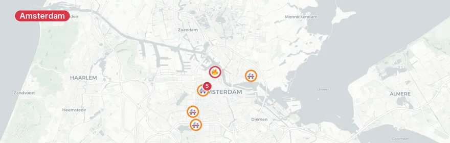 Kaart van Reanimatie Jan van Galenstraat Amsterdam