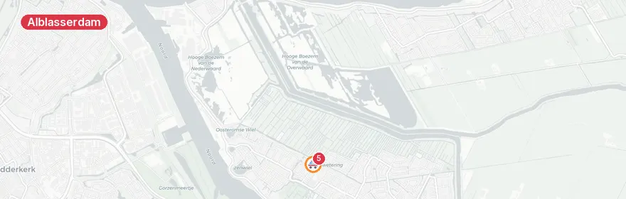 Kaart van Medisch incident met afhijsing De Kreken, Alblasserdam