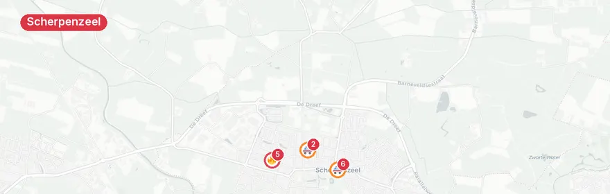 Kaart van Ernstig ongeval met crossmotor Glashorst Scherpenzeel