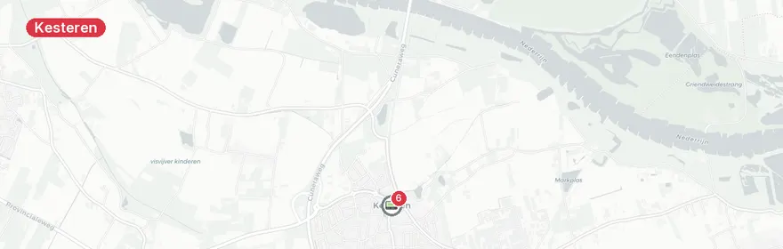 Kaart van Aanrijding met letsel op A15 bij Kesteren