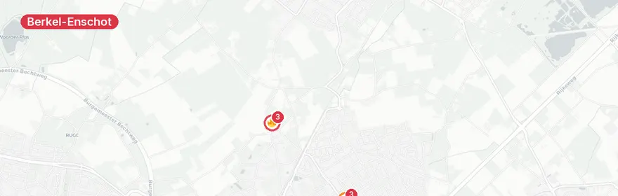 Kaart van Verkeersongeval De Hemeltjens Berkel-Enschot, traumahelik...