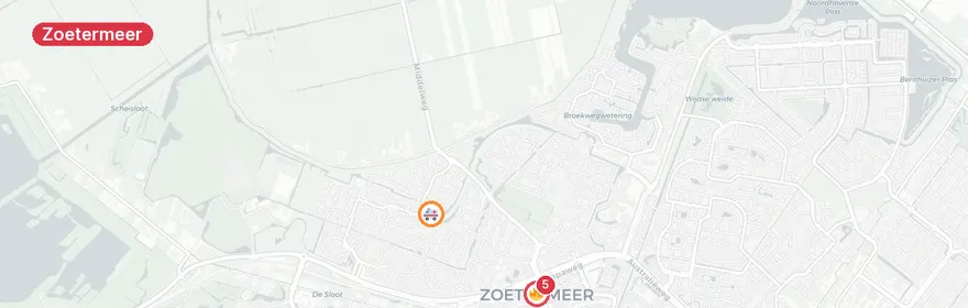 Kaart van Woningbrand Griekenlandlaan Zoetermeer