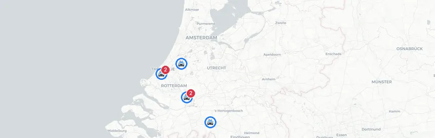 Kaart van Brandmeldingen politiebureau Roermond