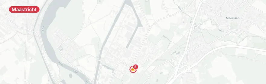 Kaart van Brand industriegebouw Galjoenweg Maastricht