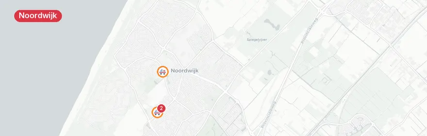 Kaart van Spoedeisend incident Achterzeeweg, Noordwijk