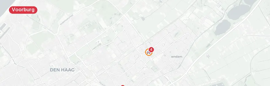 Kaart van Ernstig verkeersongeval A12 Voorburg, fietser gewond